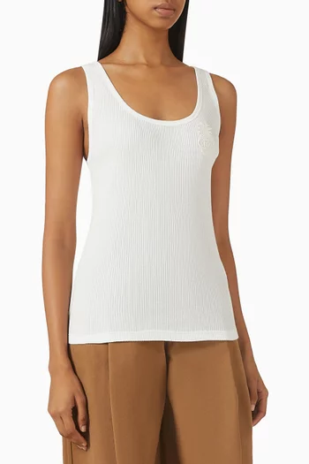 Pineapple-patch Tank Top in Cotton Jersey