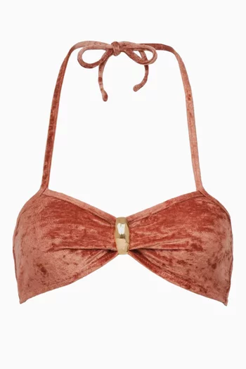 Hardware Bikini Top in Velvet