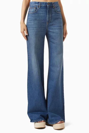Flared-leg Jeans in Denim