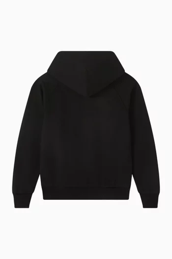 Flock Logo Hoodie in Cotton