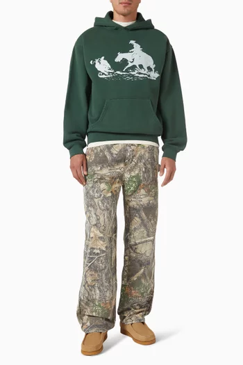 كنزة دريفتن باك بغطاء للرأس قطن