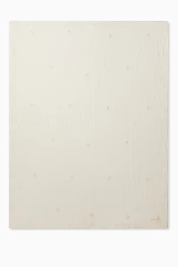 Embroidered Muslin Blanket