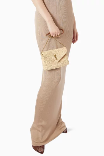 Cassandre Chain Pouch in Raffia