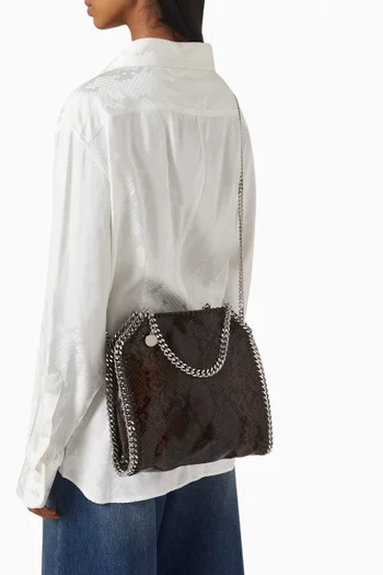 Mini Falabella Tote Bag in Snake Alter Mat