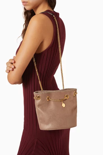 Falabella Bucket Bag in Shaggy Deer Faux Leather