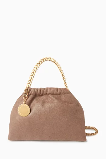 Mini Falabella Drawstring Bag in Shaggy Deer Faux Leather