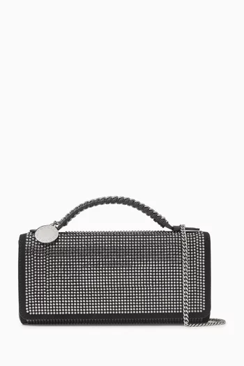 Falabella Crystal-embellished Clutch Bag in Alter Suede