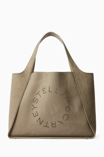 Stella Logo Tote Bag in Alter Suede
