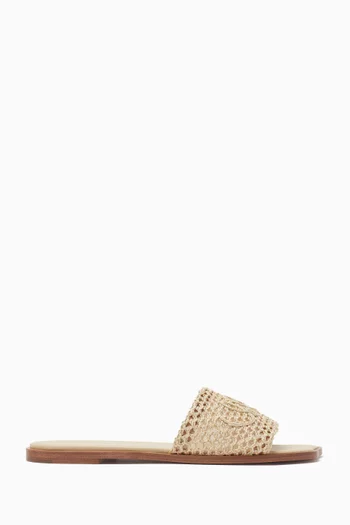 Soleil Crochet Slides
