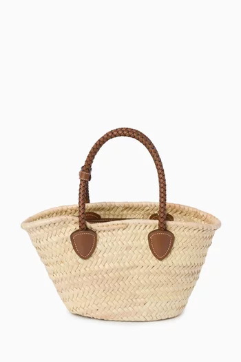 Mini Woven Basket Bag in Raffia