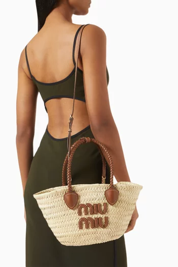 Mini Woven Basket Bag in Raffia