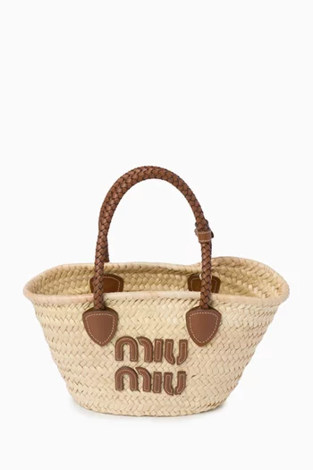Mini Woven Basket Bag in Raffia