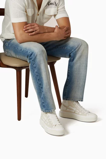 Skel High-top Sneakers in Canvas & Leather