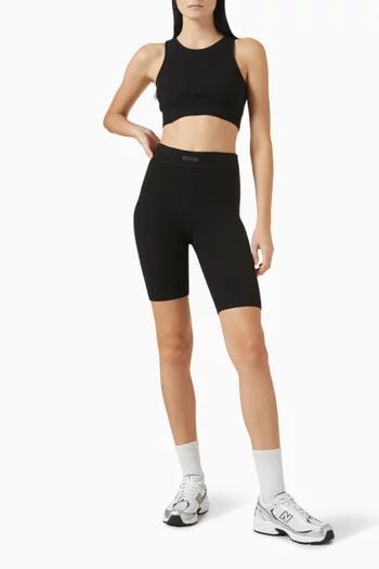 Biker Shorts in Rib-knit