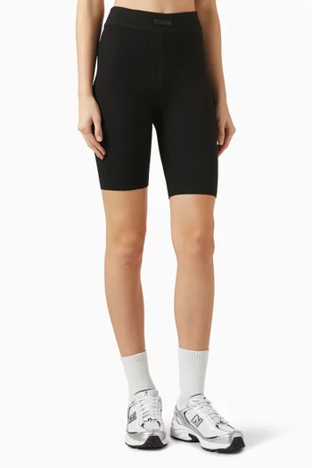 Biker Shorts in Rib-knit