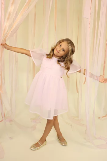 فستان برقع زهور تول