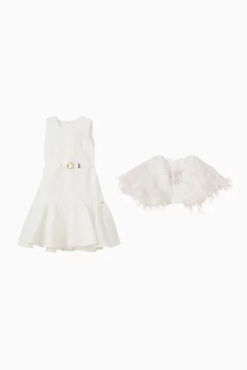 Bouclé Tassel Dress