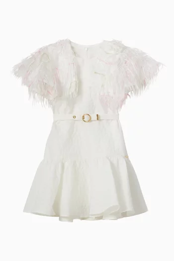 Bouclé Tassel Dress