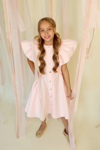 Buttoned Flared Dress