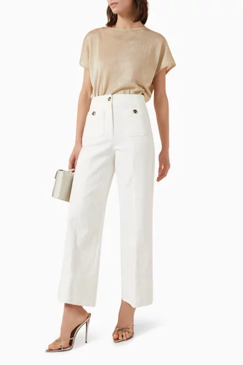 Velain High-waist Pants in Denim