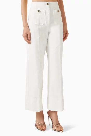 Velain High-waist Pants in Denim