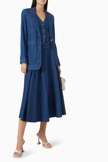 Figura Flared Skirt in Denim