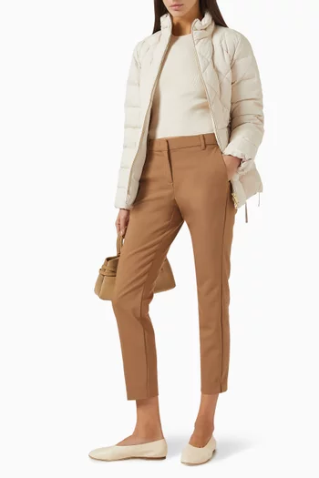 Chino High-waisted Pants in Cotton-nylon