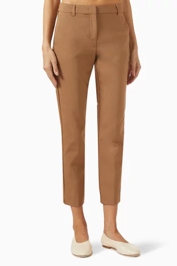 Chino High-waisted Pants in Cotton-nylon