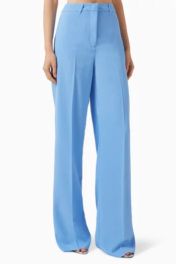 Pascia High-waist Pants in Satin Crepe