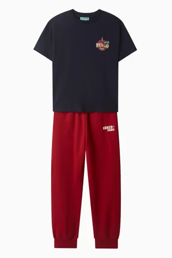 Logo Jogging Pants in Cotton