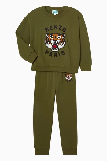 Embroidered Sweatshirt in Cotton