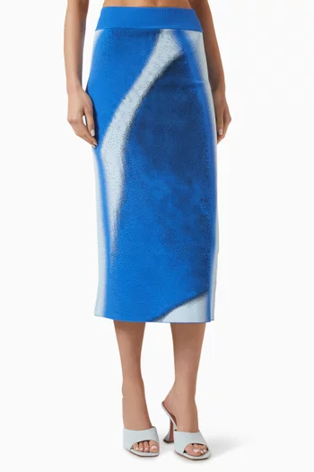 Sophie Cherry-print Midi Skirt