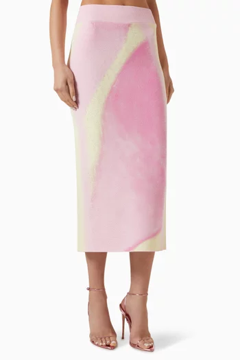 Sophie Cherry-print Midi Skirt