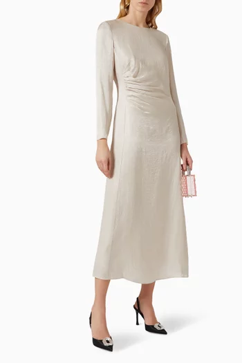 Fulmine Drape Dress in Silk