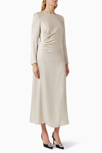 Fulmine Drape Dress in Silk
