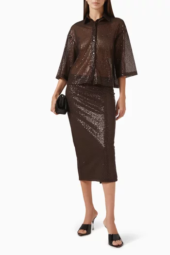 Sequin Embroidered Shirt