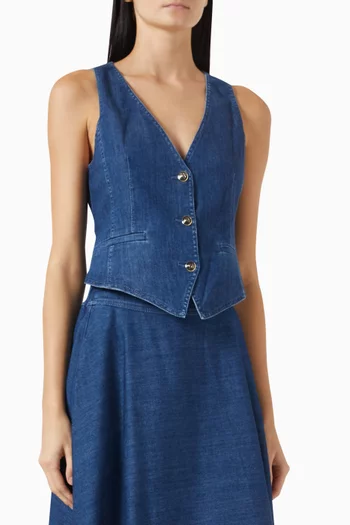 Caserta Waistcoat in Denim
