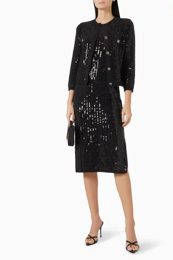Addetto Sequin-embellished Dress in Bouclé