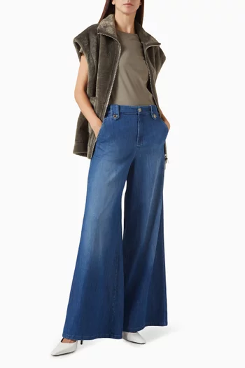 تي شيرت بفتحة رقبة مستديرة قطن