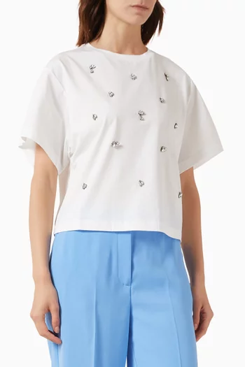 Arnaldo Embellished T-shirt in Cotton