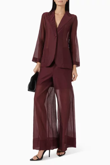 Pianta Sheer Pants in Cotton-silk Voile