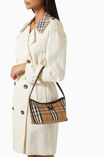 Mini Highlands Shoulder Bag in Cotton-linen Blend