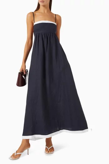 فستان إليس طويل كتان