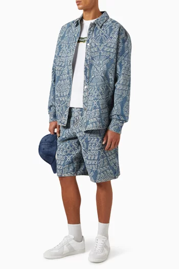 Macrame Shorts in Denim