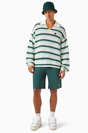 V-neck Polo Sweater in Cotton