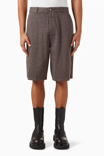 Croc Printed Shorts in Cotton