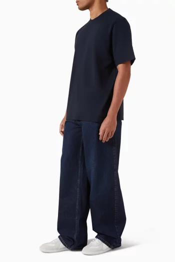 Cut-out Print T-shirt in Cotton