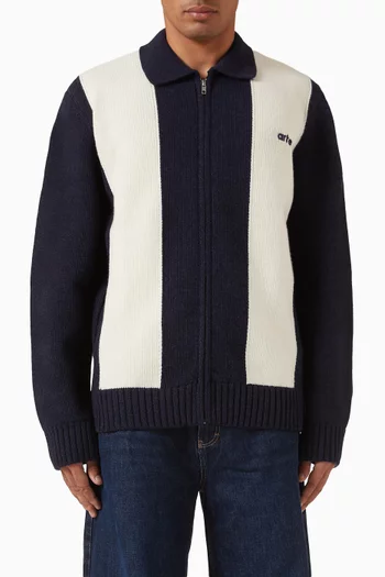 Striped Cardigan in Knit