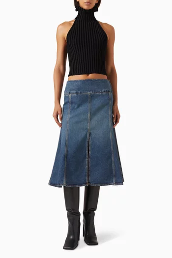 Halter Top in Ribbed-knit