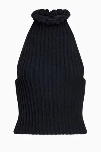 Halter Top in Ribbed-knit
